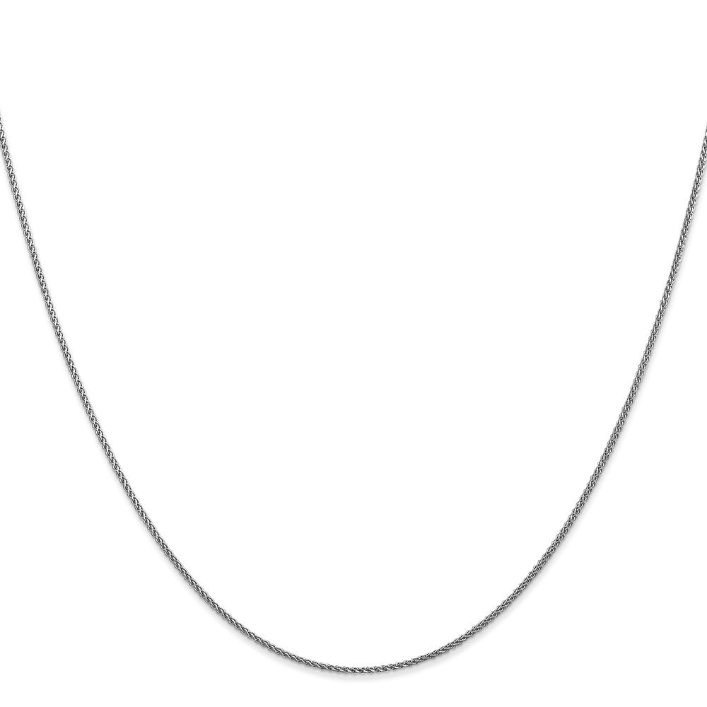 14K White Gold 26 inch 1.05mm Diamond-cut Spiga with Lobster Clasp Chain