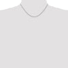 14K White Gold 16 inch 1.05mm Diamond-cut Spiga with Lobster Clasp Chain