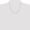 14K White Gold 20 inch 1.05mm Diamond-cut Spiga with Lobster Clasp Chain