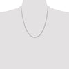 14K White Gold 22 inch 1.05mm Diamond-cut Spiga with Lobster Clasp Chain