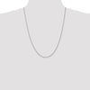 14K White Gold 24 inch 1.05mm Diamond-cut Spiga with Lobster Clasp Chain