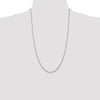 14K White Gold 26 inch 1.05mm Diamond-cut Spiga with Lobster Clasp Chain