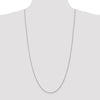 14K White Gold 30 inch 1.05mm Diamond-cut Spiga with Lobster Clasp Chain