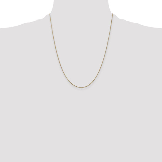 14K 22 inch .85mm Diamond-cut Spiga with Lobster Clasp Chain