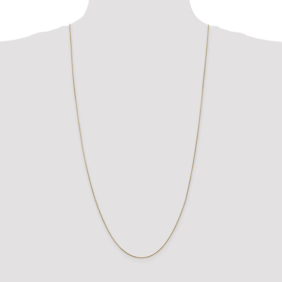 14K 30 inch .85mm Diamond-cut Spiga with Lobster Clasp Chain