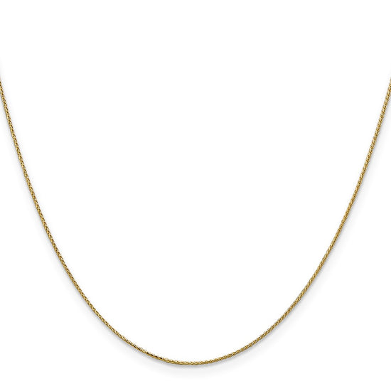 14K 24 inch .85mm Diamond-cut Spiga with Spring Ring Clasp Chain