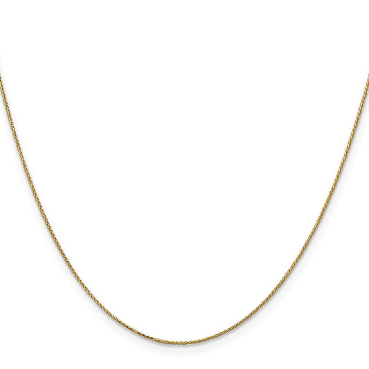 14K 18 inch .85mm Diamond-cut Spiga with Spring Ring Clasp Chain