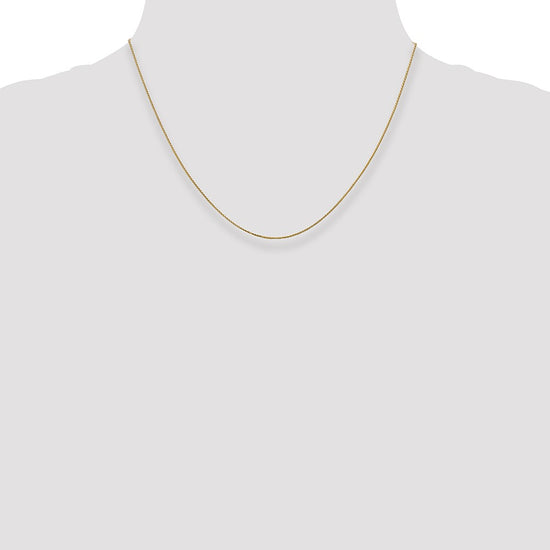 14K 18 inch .85mm Diamond-cut Spiga with Spring Ring Clasp Chain