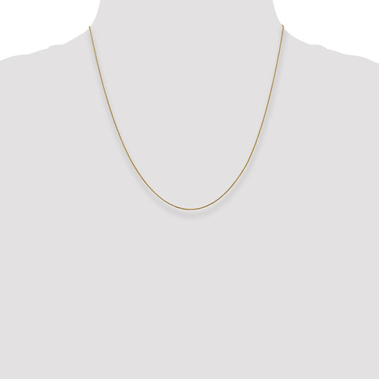 14K 20 inch .85mm Diamond-cut Spiga with Spring Ring Clasp Chain