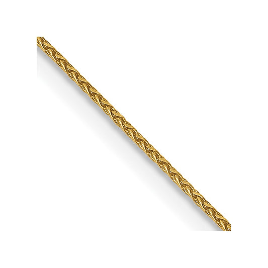 14K 24 inch .85mm Diamond-cut Spiga with Spring Ring Clasp Chain