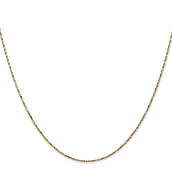 14K 24 inch 1.05mm Diamond-cut Spiga with Lobster Clasp Chain
