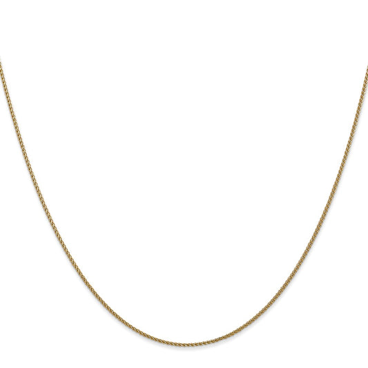 14K 24 inch 1.05mm Diamond-cut Spiga with Lobster Clasp Chain