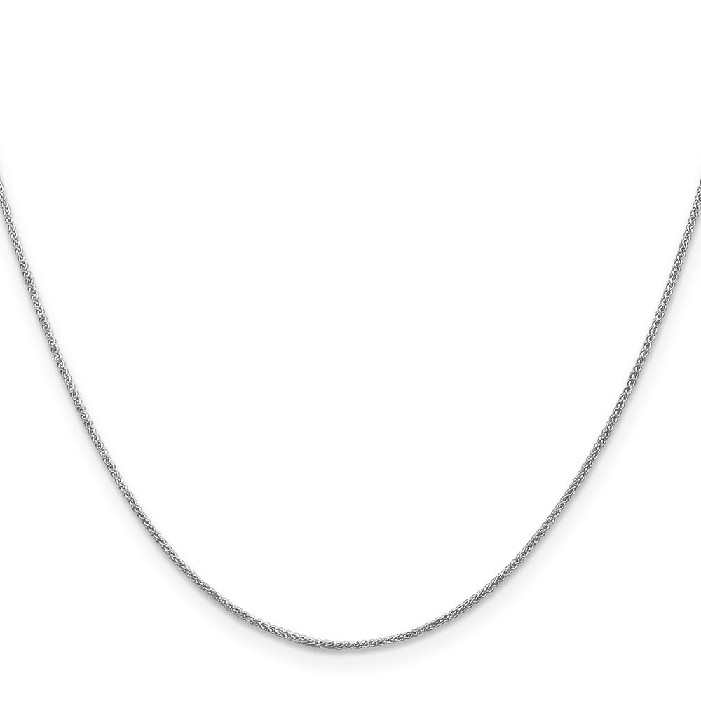 14K White Gold 20 inch .85mm Spiga with Spring Ring Clasp Chain