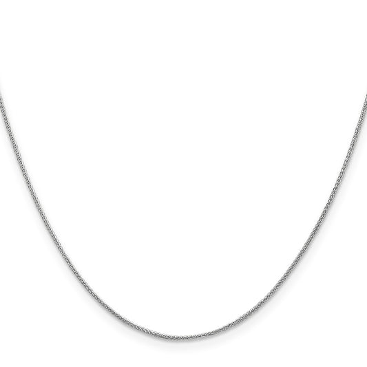 14K White Gold 16 inch .85mm Spiga with Spring Ring Clasp Chain