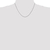 14K White Gold 18 inch .85mm Spiga with Spring Ring Clasp Chain