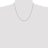 14K White Gold 20 inch .85mm Spiga with Spring Ring Clasp Chain