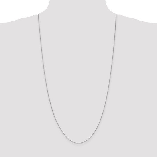 14K White Gold 30 inch .85mm Spiga with Spring Ring Clasp Chain