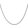 14K White Gold 24 inch 1.05mm Spiga with Spring Ring Clasp Chain