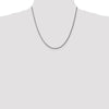 14K White Gold 20 inch 1.05mm Spiga with Spring Ring Clasp Chain