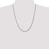 14K White Gold 24 inch 1.05mm Spiga with Spring Ring Clasp Chain