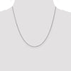 14K White Gold 20 inch 1.05mm Spiga with Lobster Clasp Chain