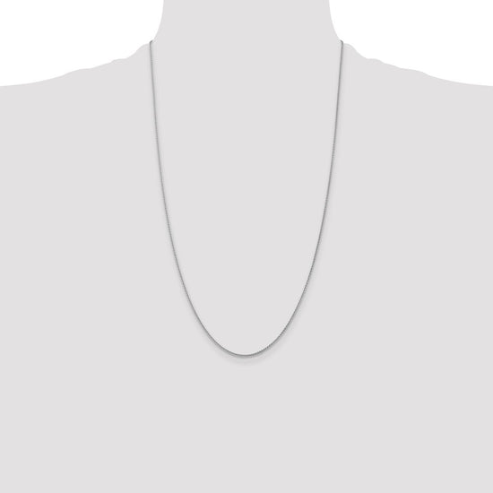 14K White Gold 26 inch 1.05mm Spiga with Lobster Clasp Chain