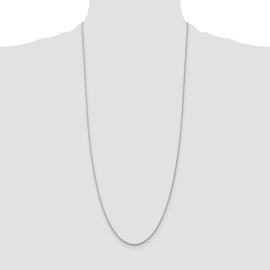 14K White Gold 30 inch 1.05mm Spiga with Lobster Clasp Chain
