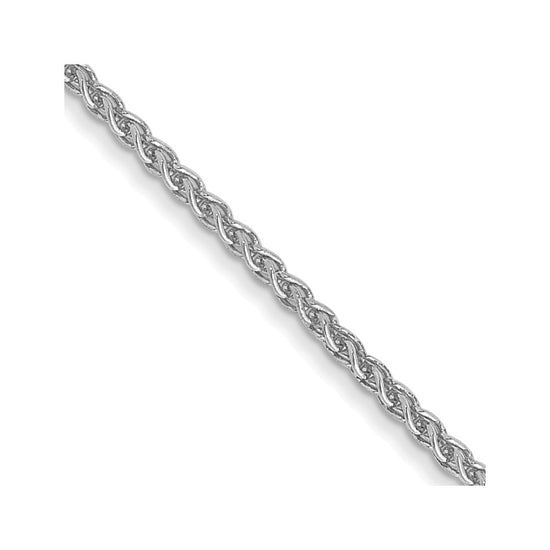 14K White Gold 30 inch 1.05mm Spiga with Lobster Clasp Chain
