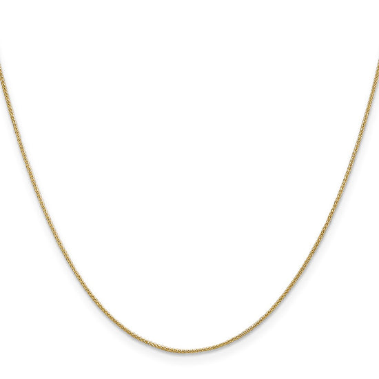14K 24 inch .85mm Spiga with Spring Ring Clasp Chain