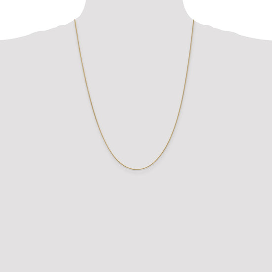 14K 24 inch .85mm Spiga with Spring Ring Clasp Chain