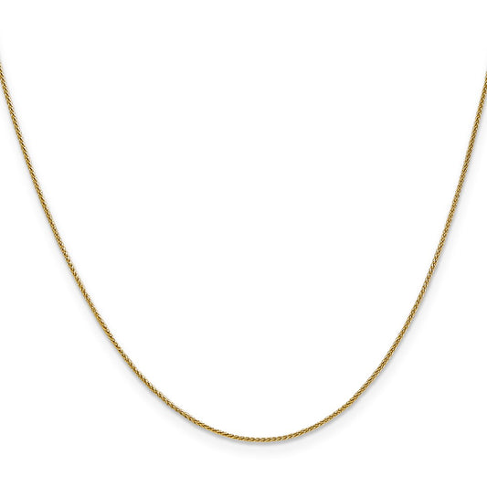 14K 22 inch .85mm Spiga with Lobster Clasp Chain