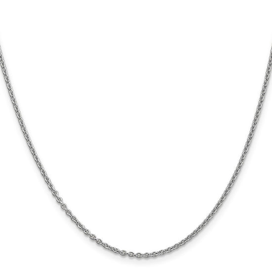 14K White Gold 22 inch 1.8mm Forzantine Cable with Lobster Clasp Chain