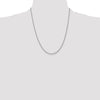 14K White Gold 22 inch 1.8mm Forzantine Cable with Lobster Clasp Chain
