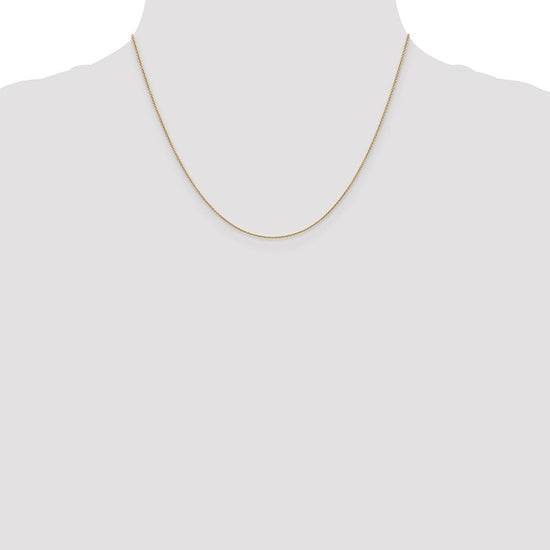 14K 18 inch .9mm Cable with Spring Ring Clasp Chain