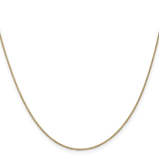 14K 24 inch .9mm Cable with Lobster Clasp Chain