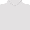 14K White Gold 14 inch .8mm Diamond-cut Cable with Spring Ring Clasp Chain