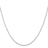 14K White Gold 22 inch .8mm Diamond-cut Cable with Lobster Clasp Chain