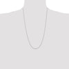 14K White Gold 26 inch .8mm Diamond-cut Cable with Lobster Clasp Chain