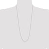 14K White Gold 30 inch .8mm Diamond-cut Cable with Lobster Clasp Chain