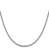 14K White Gold 18 inch 2.5mm Diamond-cut Cable with Lobster Clasp Chain