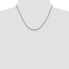 14K White Gold 18 inch 2.5mm Diamond-cut Cable with Lobster Clasp Chain