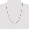 14K White Gold 24 inch 2.5mm Diamond-cut Cable with Lobster Clasp Chain