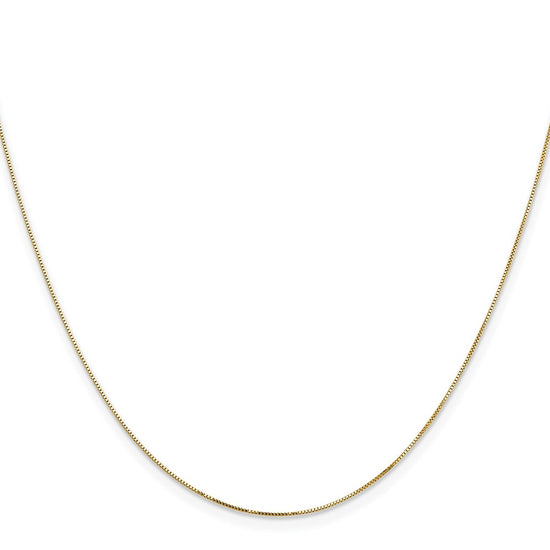 14K 24 inch .5mm Box with Lobster Clasp Chain