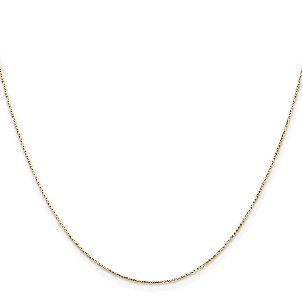 14K 24 inch .5mm Box with Lobster Clasp Chain