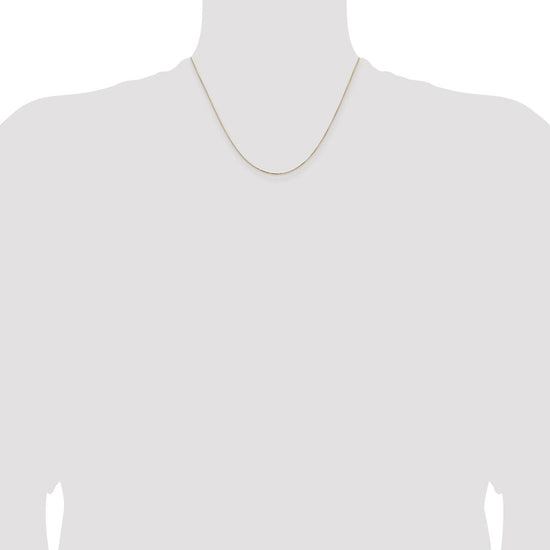14K 18 inch .5mm Box with Lobster Clasp Chain