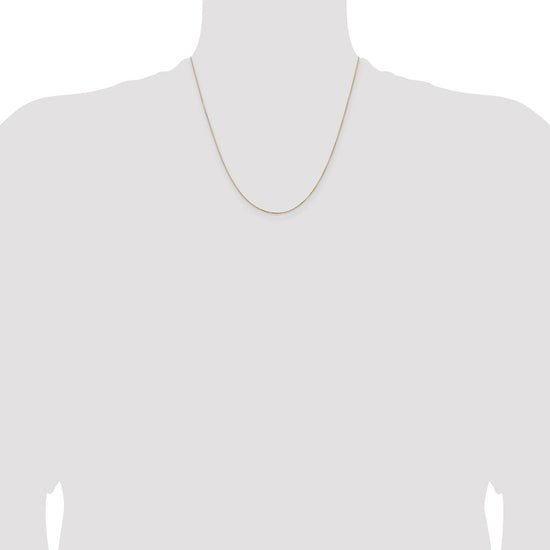 14K 20 inch .5mm Box with Lobster Clasp Chain