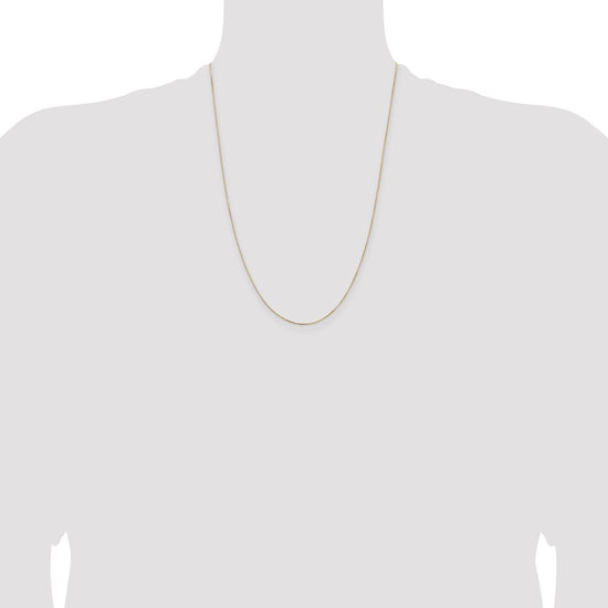 14K 24 inch .5mm Box with Lobster Clasp Chain