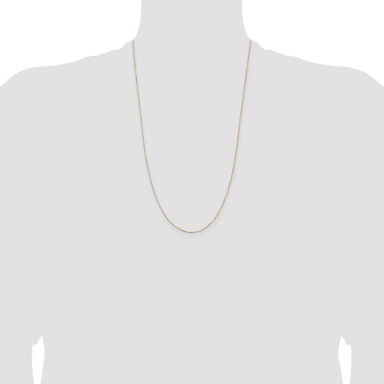 14K 26 inch .5mm Box with Lobster Clasp Chain