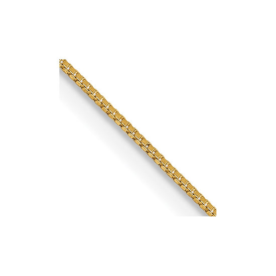 14K 24 inch .5mm Box with Lobster Clasp Chain