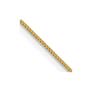 14K 24 inch .5mm Box with Lobster Clasp Chain